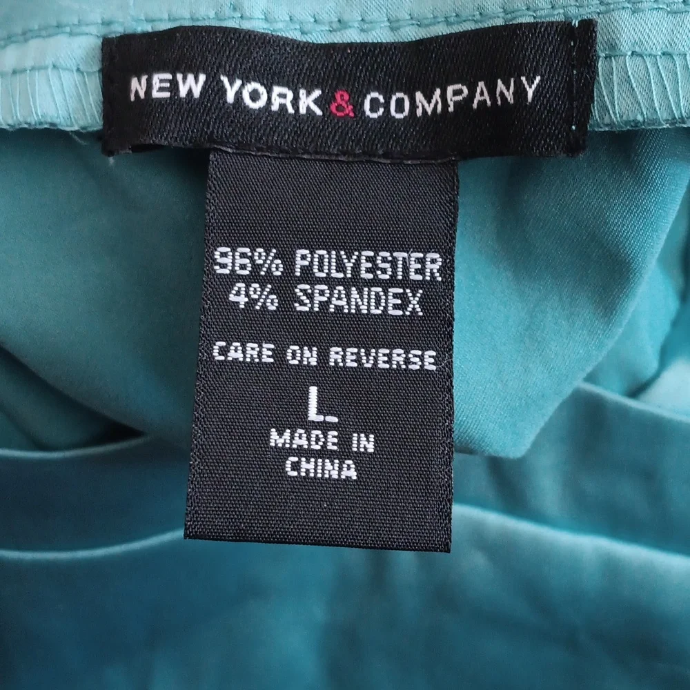 New York & Company Blue Satin Camisole Tank Top L - Picture 6 of 6